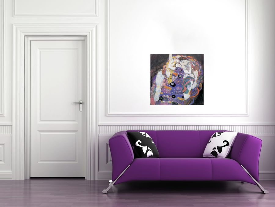 Klimt - Die Jungfrau - Virgin, Decorative MDF Panel (100x95cm)