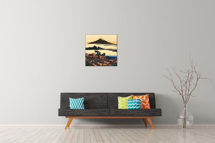 Hokusai Katsushika  - Dawn at Isawa in the Kai province, Decorative MDF Panel (50x50cm)