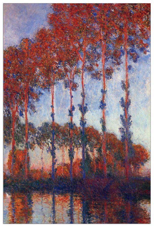 Monet Claude - Poplars, Decorative MDF Panel (60x90cm)