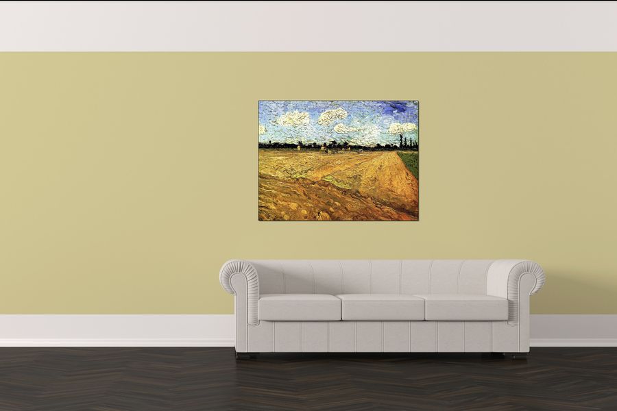 Van Gogh Vincent - Ploughed Field, Decorative MDF Panel (120x90cm)