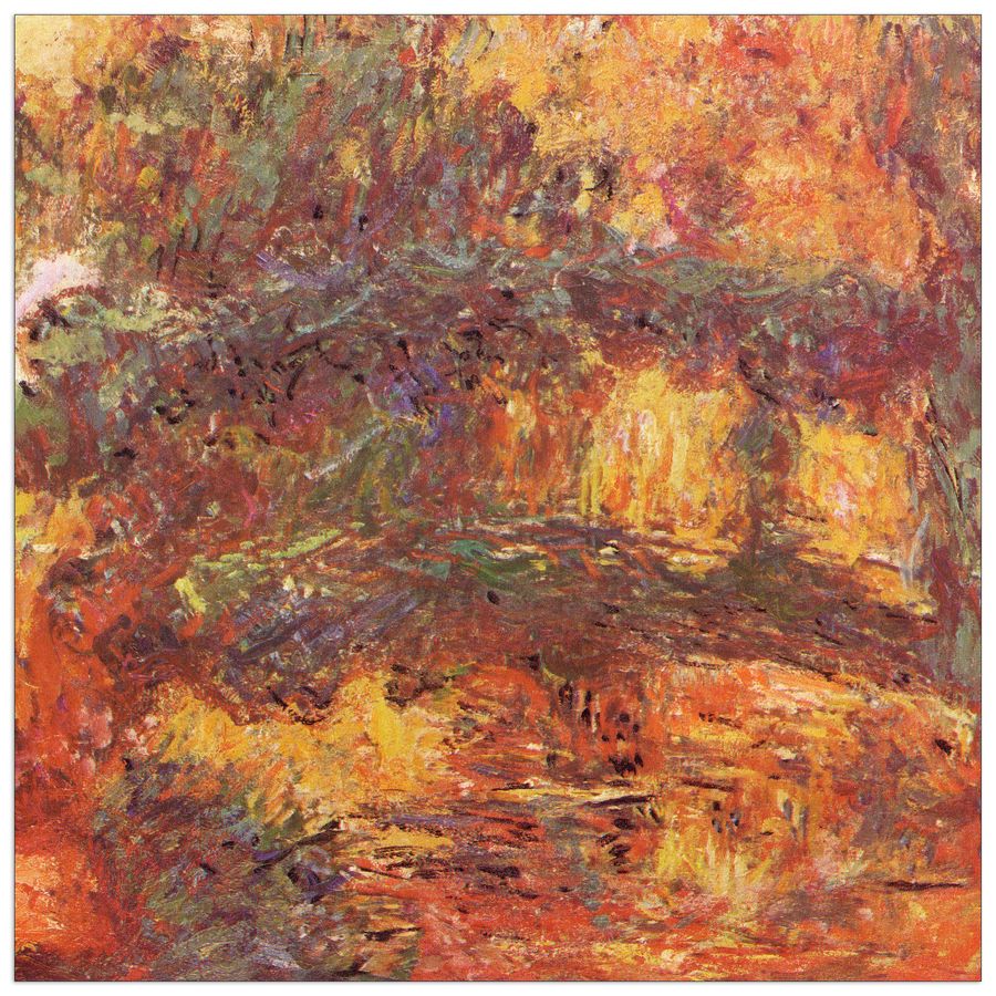 Monet Claude - Le Pont Japonais 1922, Decorative MDF Panel (100x100cm)