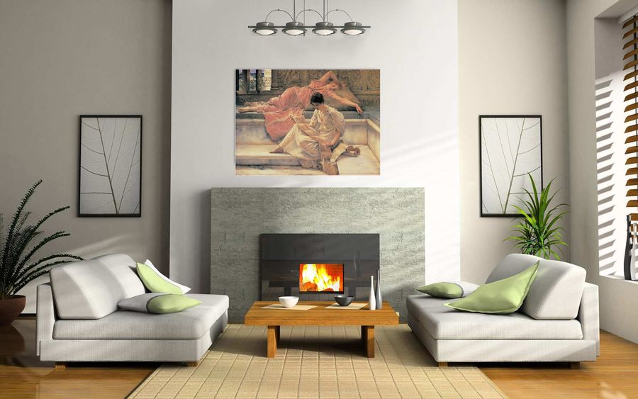 Tadema - The Favourite Poet, Decorative MDF Panel (100x73cm)