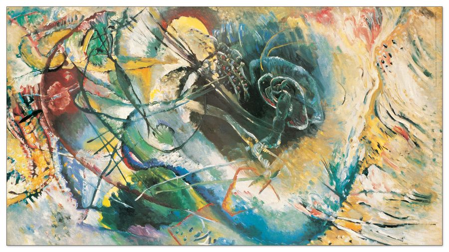Kandinsky - Improvvisazione senza titolo, Decorative MDF Panel (100x55cm)