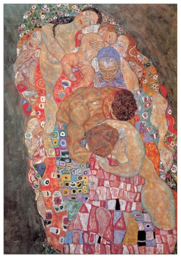 Klimt - Death And Life, Decorative MDF Panel (96x140cm)