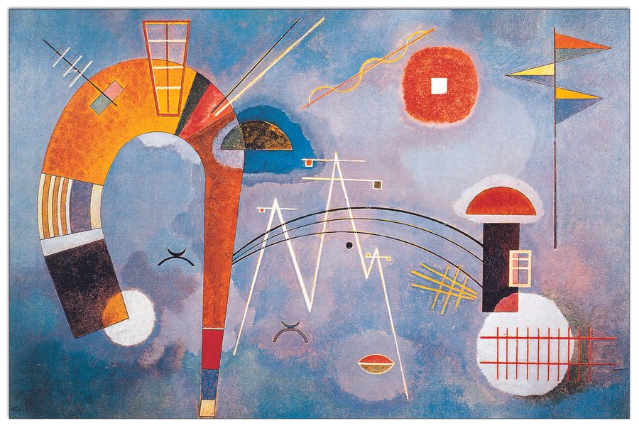 Vassily Kandinsky - Rond and pointu, Decorative MDF Panel (50x33cm)