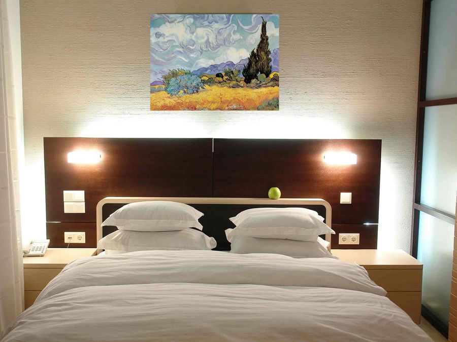 Van Gogh - Cypress Trees, Decorative MDF Panel (80x60cm)