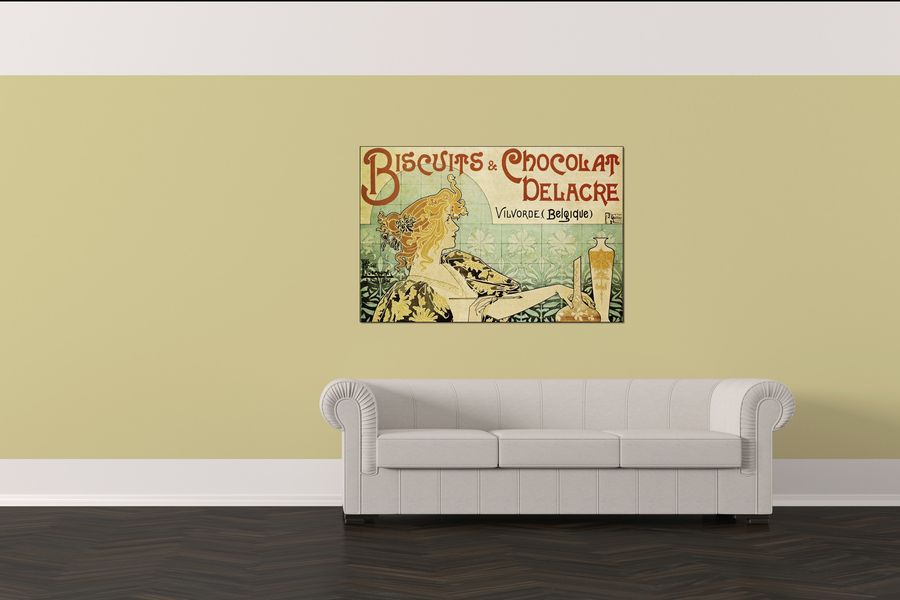 Biscuits and Chocolat Delacre, Decorative MDF Panel (135x90cm)