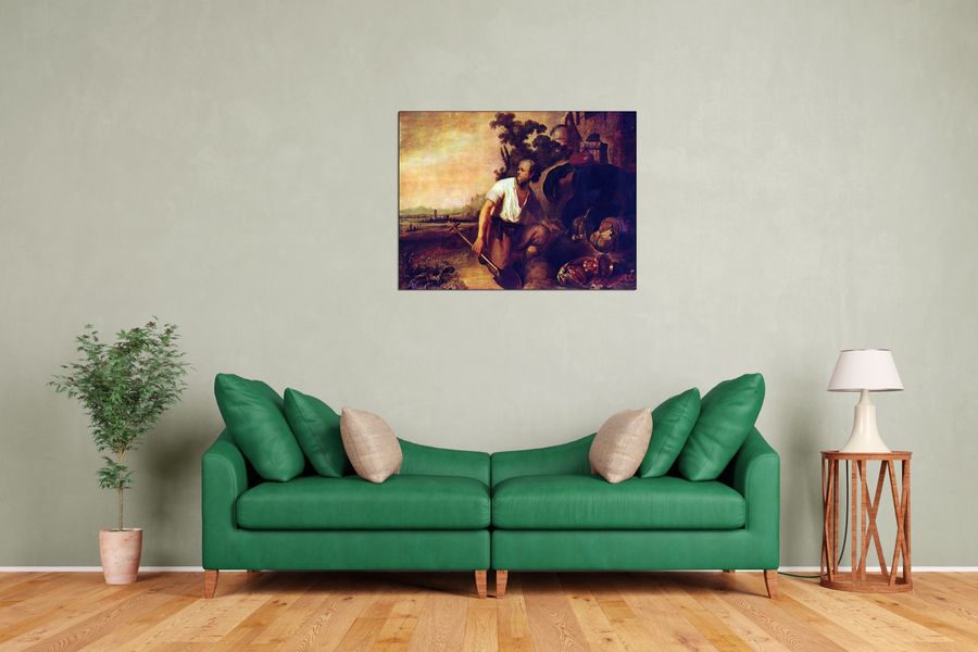 Rembrandt - The parable of the treasure graves, Decorative MDF Panel (80x60cm)