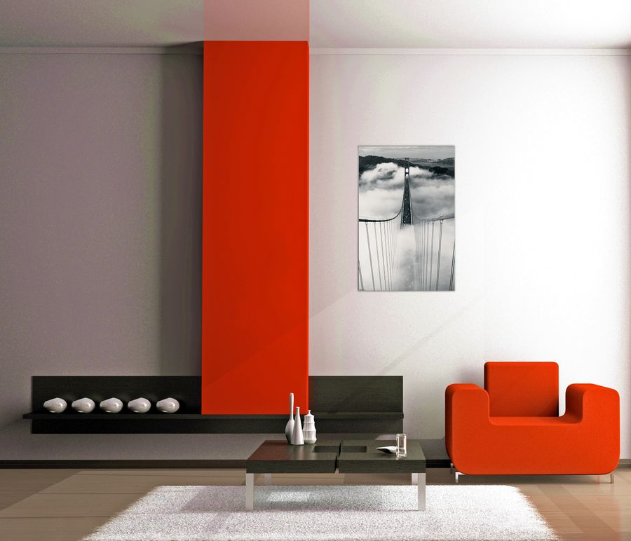 Null - San Francisco, Golden Gate, Decorative MDF Panel (60x90cm)