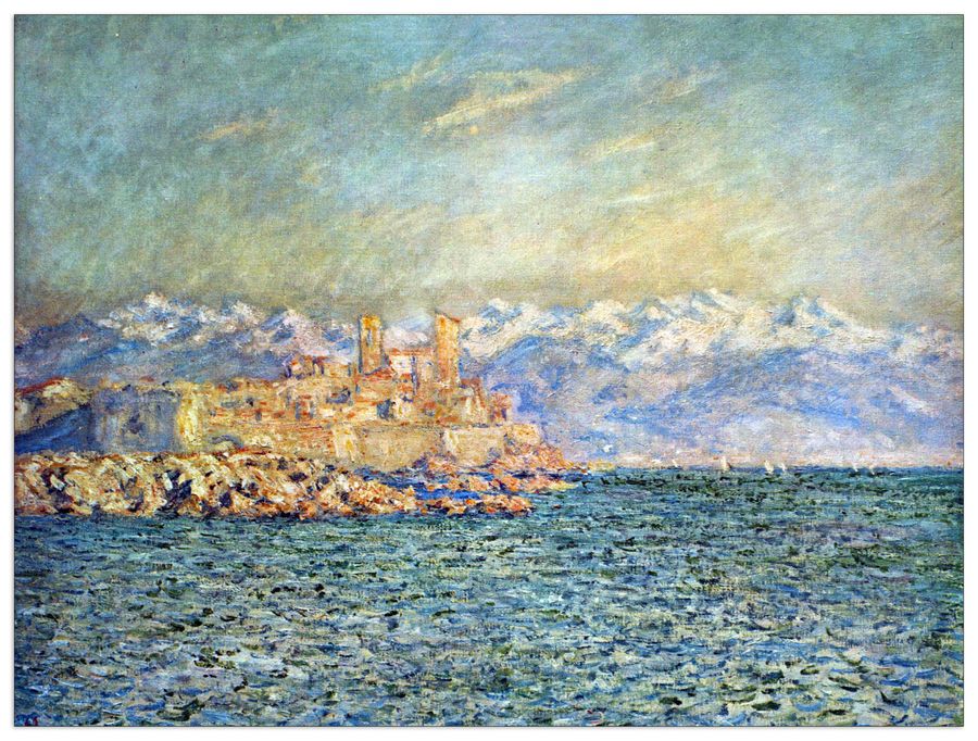 Monet Claude - The old Fort in Antibes, Decorative MDF Panel (120x90cm)