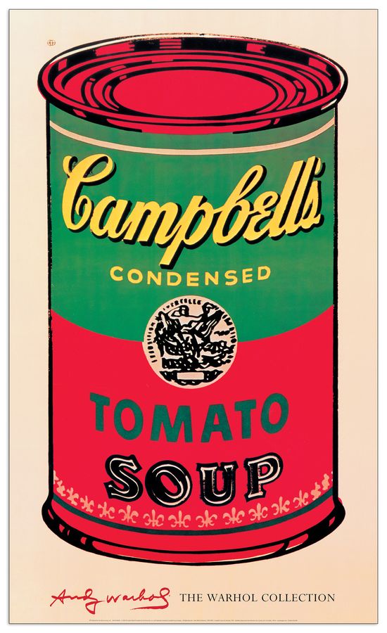 Warhol - Campbell's Soup Can, 1965, Decorative MDF Panel (21x35cm)