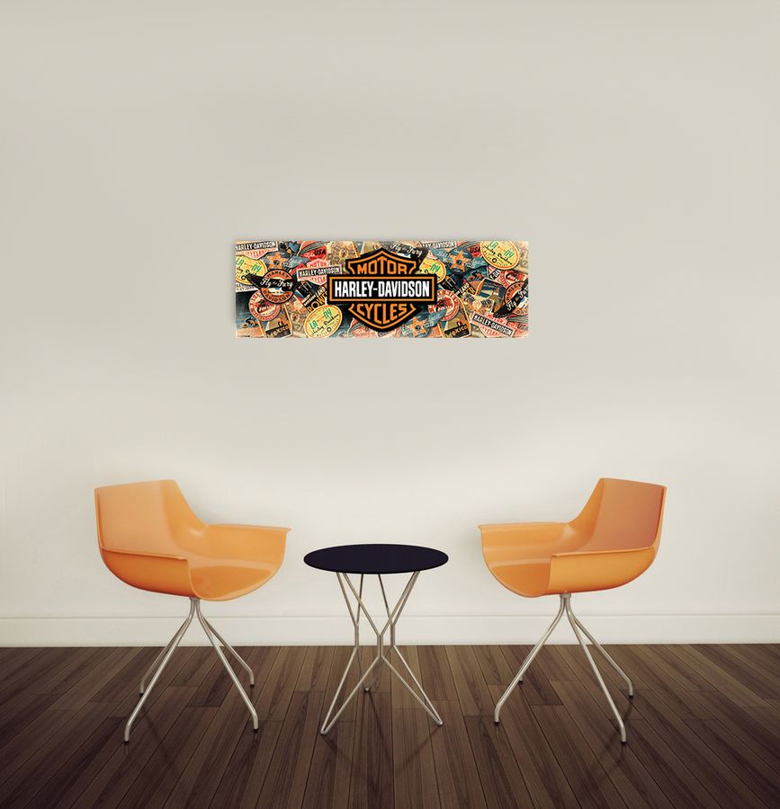 Null - Harley Davidson Travel, Decorative MDF Panel (90x30cm)