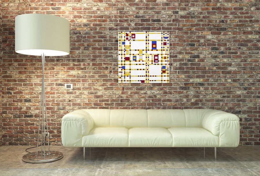 Piet Mondrian - Broadway Boogie woogie, Decorative MDF Panel (50x50cm)