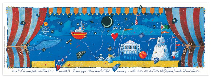 Agostini - Teatro Sul Mare, Decorative MDF Panel (100x35cm)