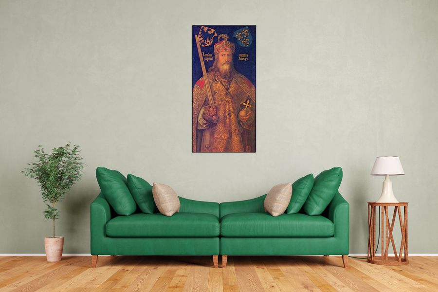 Albrecht Dürer - Emperor Charles the Great, Decorative MDF Panel (50x100cm)
