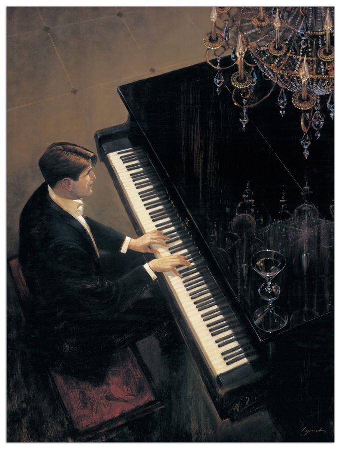 Lynch - Jazz Duet Piano, Decorative MDF Panel (60x80cm)