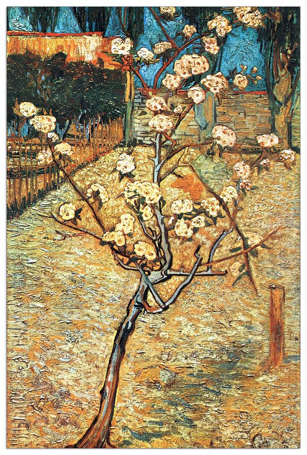 Van Gogh Vincent - Flowering pear, Decorative MDF Panel (60x90cm)
