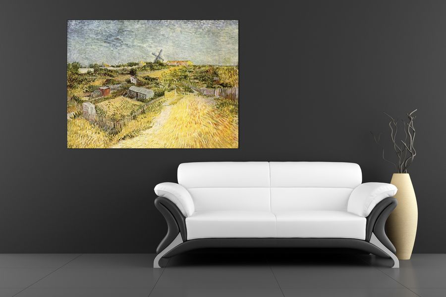 Van Gogh Vincent - Vegetable Gardens in Montmartre, Decorative MDF Panel (120x90cm)