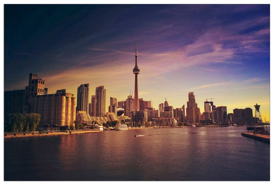 Ferdinand Stohr - Toronto Cityscape, Decorative MDF Panel (90x60cm)