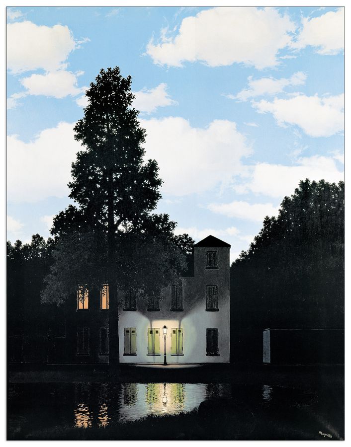Magritte - L'Empire des Lumières, Decorative MDF Panel (64x83cm)