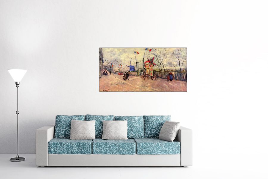 Van Gogh Vincent - Street scene in the Montmartre, Le Moulin aÌ? Poivre, Decorative MDF Panel (100x50cm)