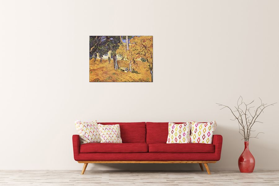 Van Gogh Vincent - The park of St-Paul Hospital in Saint-ReÌmy, Decorative MDF Panel (80x60cm)