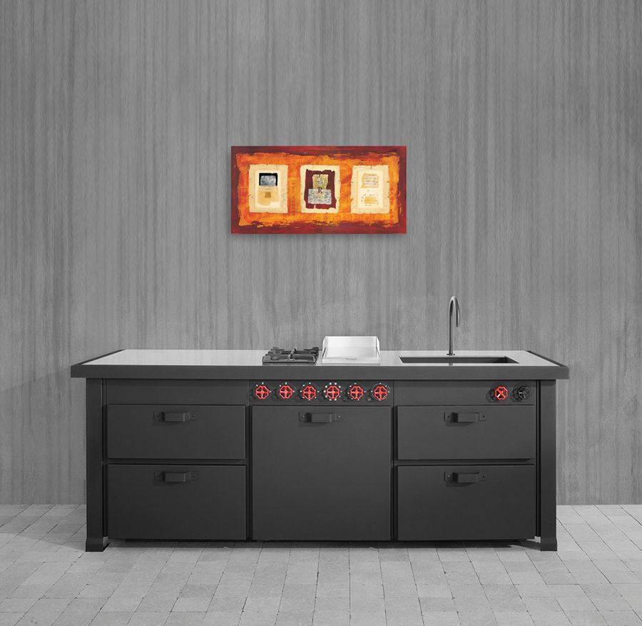 Maiocco - Triptyque II, Decorative MDF Panel (100x50cm)