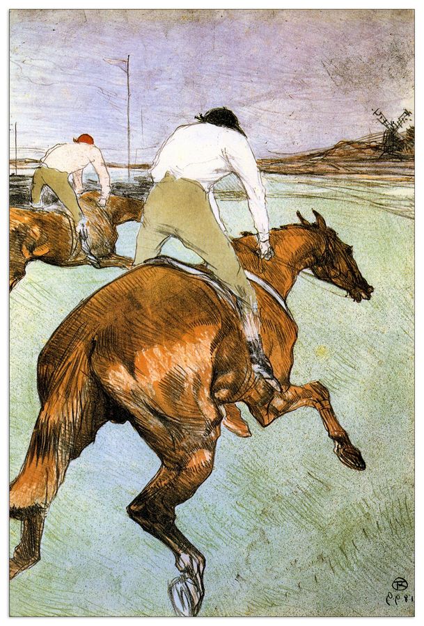 Toulouse-lautrec - The Jockey, Decorative MDF Panel (90x135cm)