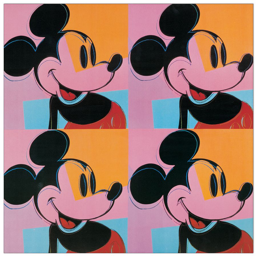 artopweb Warhol - Mickey Mouse Decorative MDF Panel (50x50cm)