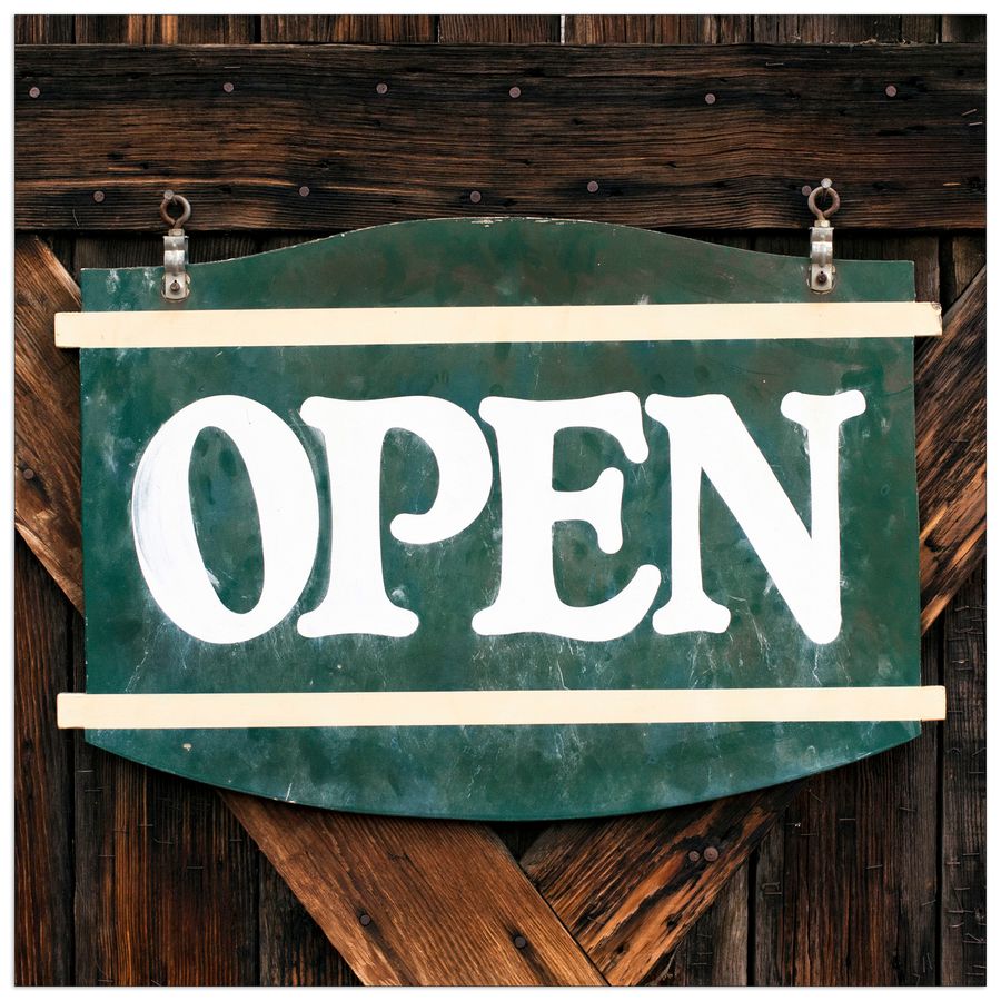 Art Studio - Open, Decorative MDF Panel (30x30cm)