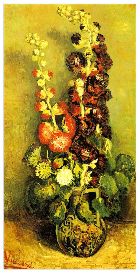 Van Gogh Vincent - Hollyhocks, Decorative MDF Panel (50x100cm)