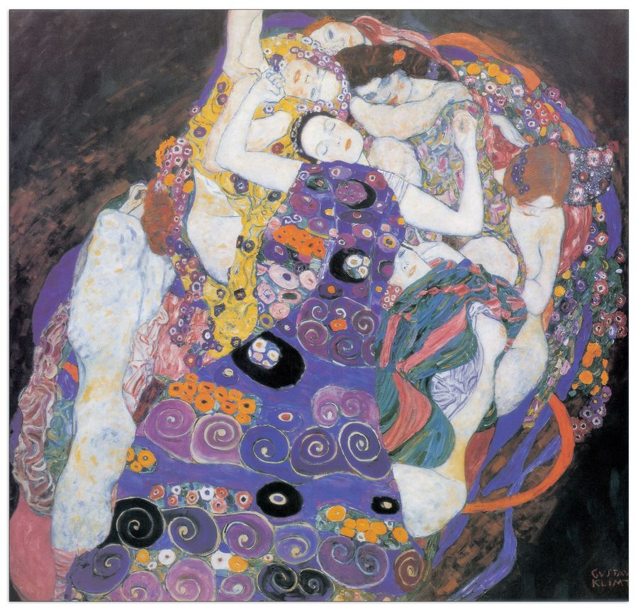 Klimt - Die Jungfrau - Virgin, Decorative MDF Panel (100x95cm)