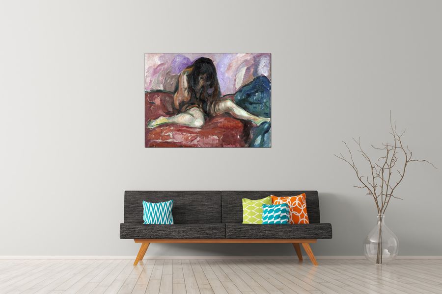 Munch Edvard - Weeping Nude, Decorative MDF Panel (120x90cm)