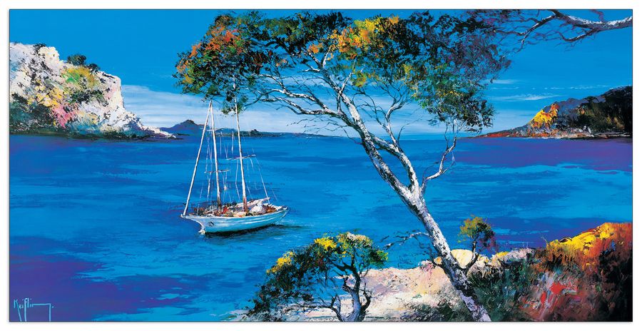 Keiflin - Le Voilier Blanc, Decorative MDF Panel (100x50cm)