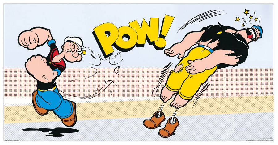 Segar - Popeye & Brutus, Decorative MDF Panel (138x70cm)