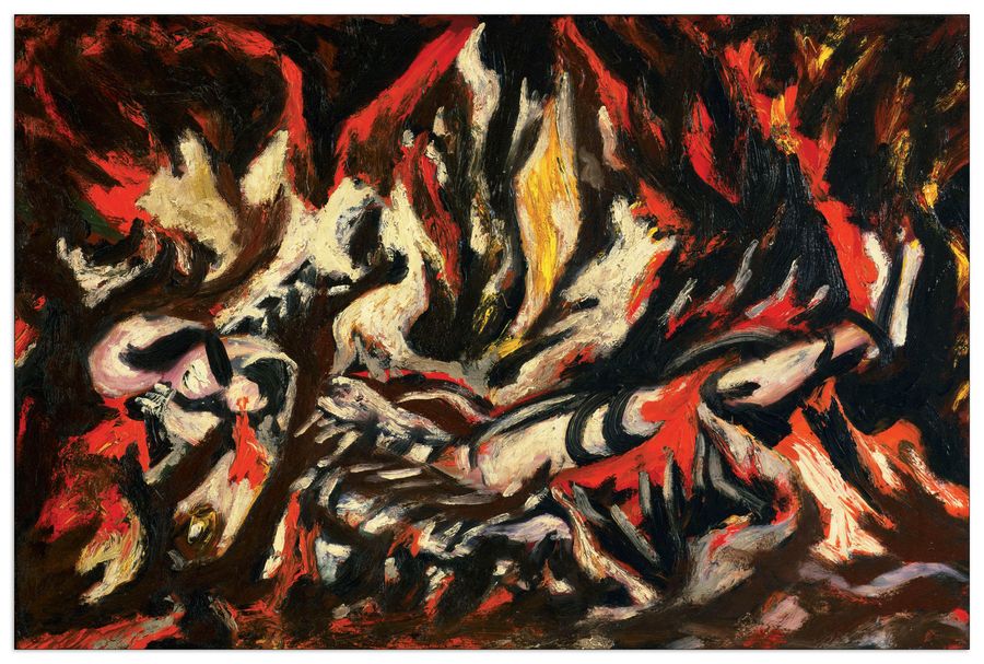 Pollock - The Flame, Decorative MDF Panel (80x53cm)
