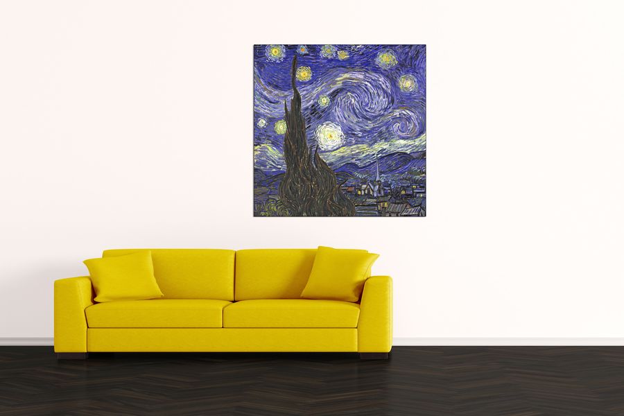 Van Gogh Vincent - Starry Night, Decorative MDF Panel (100x100cm)