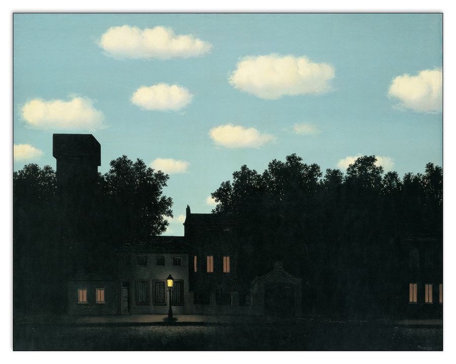Magritte - L'impero delle luci, Decorative MDF Panel (76x60cm)