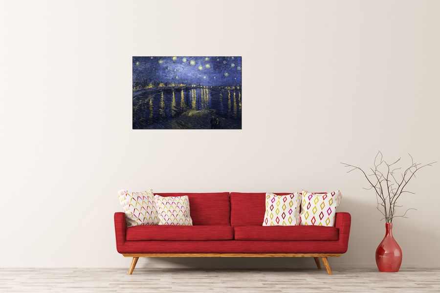 Van Gogh Vincent - Starry Night Over the Rhone, Decorative MDF Panel (90x60cm)