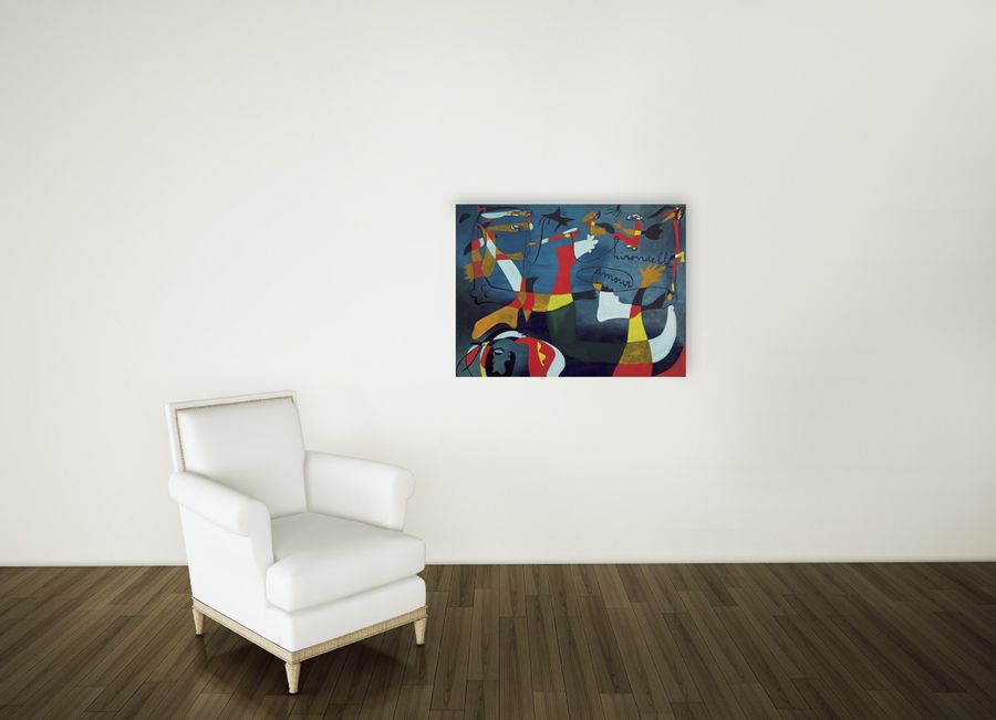 MirÒ - Hirondelle Amour, Decorative MDF Panel (80x60cm)