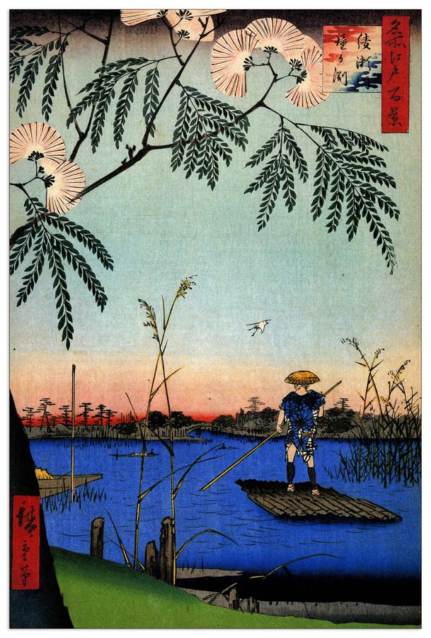 Hiroshige Utagawa  - Ayase River, Decorative MDF Panel (60x90cm)