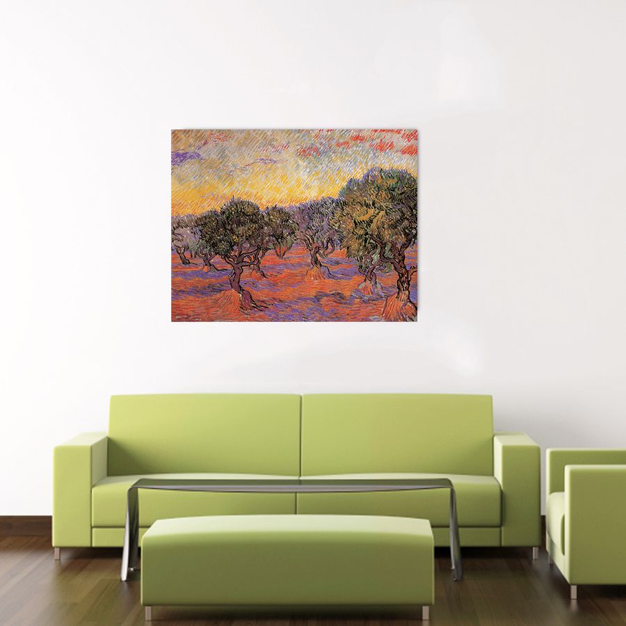 Van Gogh - Olive Tree Grove, Decorative MDF Panel (140x109cm)