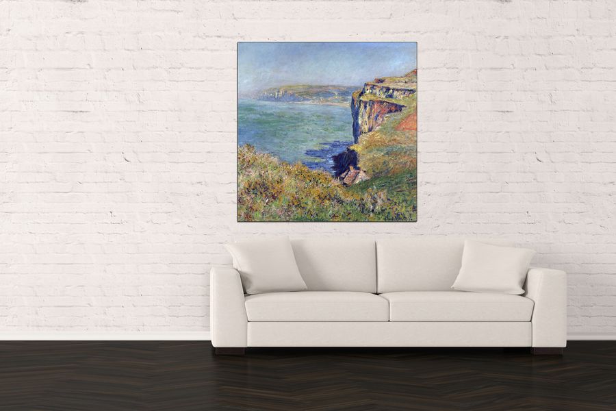 Monet Claude - Cliffs at Varengeville, Decorative MDF Panel (100x100cm)