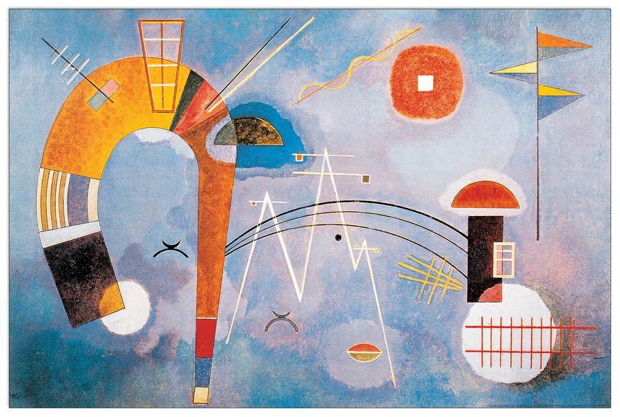 Kandinsky - Rond Et Pointu, Decorative MDF Panel (90x60cm)
