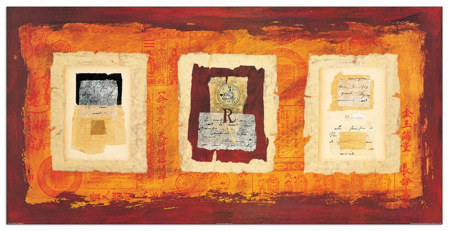 Maiocco - Triptyque II, Decorative MDF Panel (100x50cm)