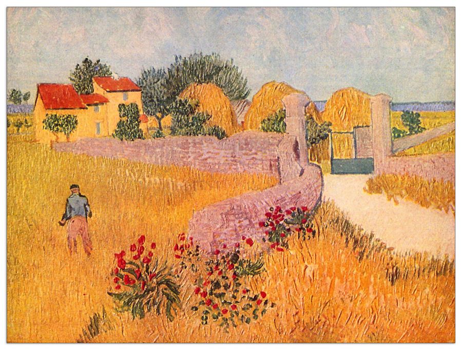 Van Gogh Vincent - Farmhouse in Provence, Decorative MDF Panel (120x90cm)