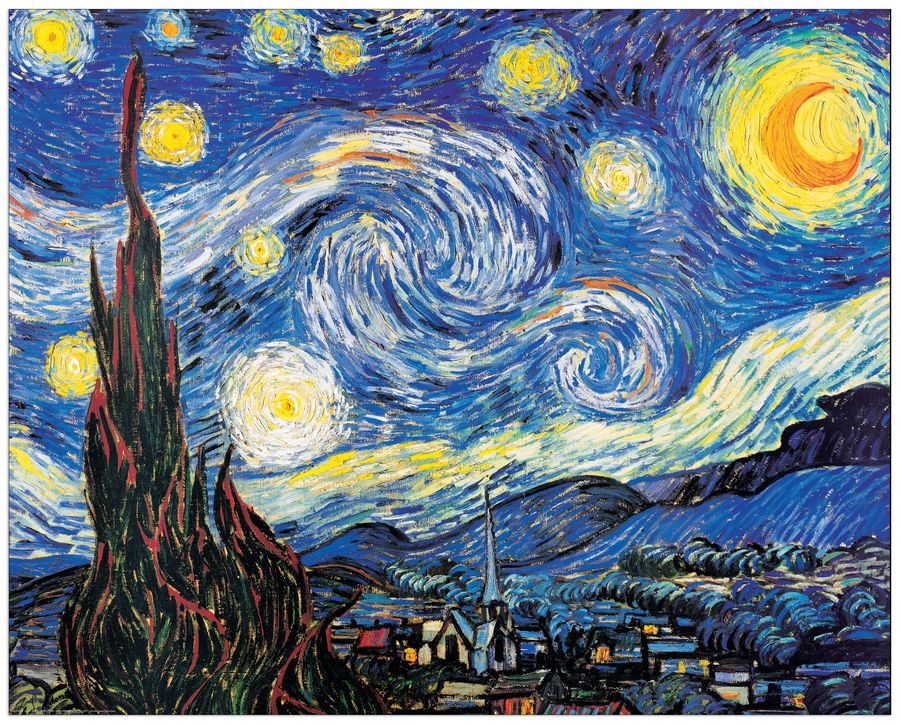 Van Gogh - Notte Stellata, Decorative MDF Panel (120x96cm)