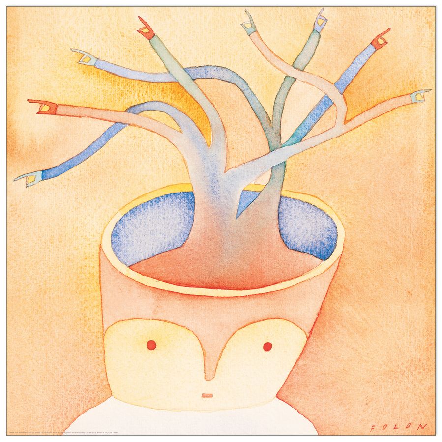 Folon - Oui A La Pensée, Decorative MDF Panel (70x70cm)