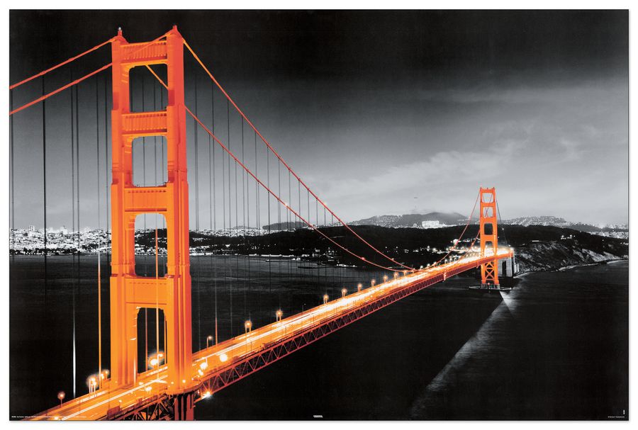 Null - San Francisco Golden Gate, Decorative MDF Panel (90x60cm)