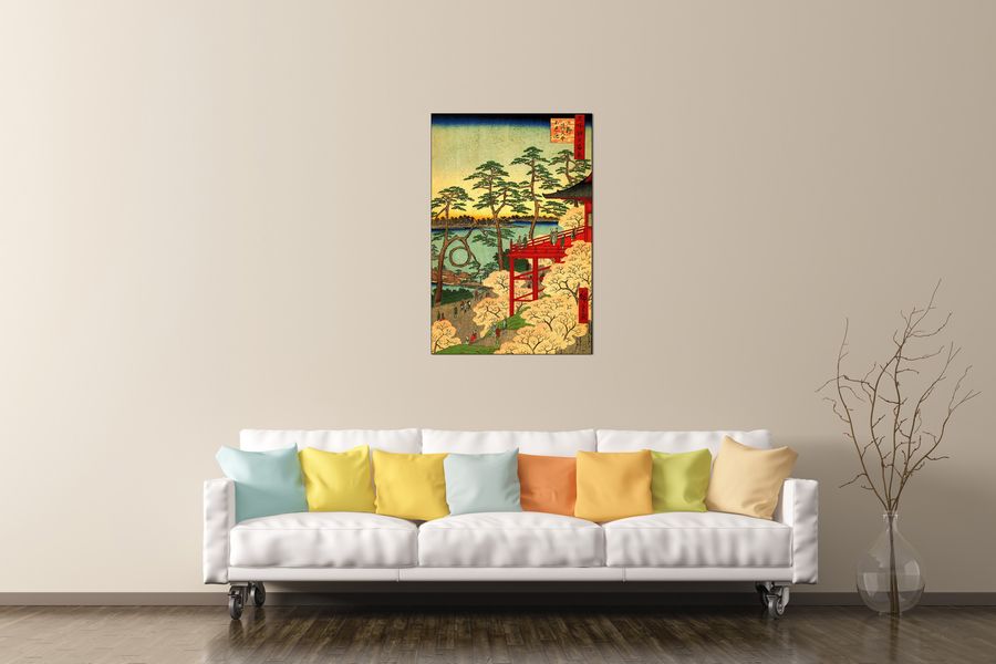 Hiroshige Utagawa  - Shinobazu Pond, Decorative MDF Panel (60x90cm)